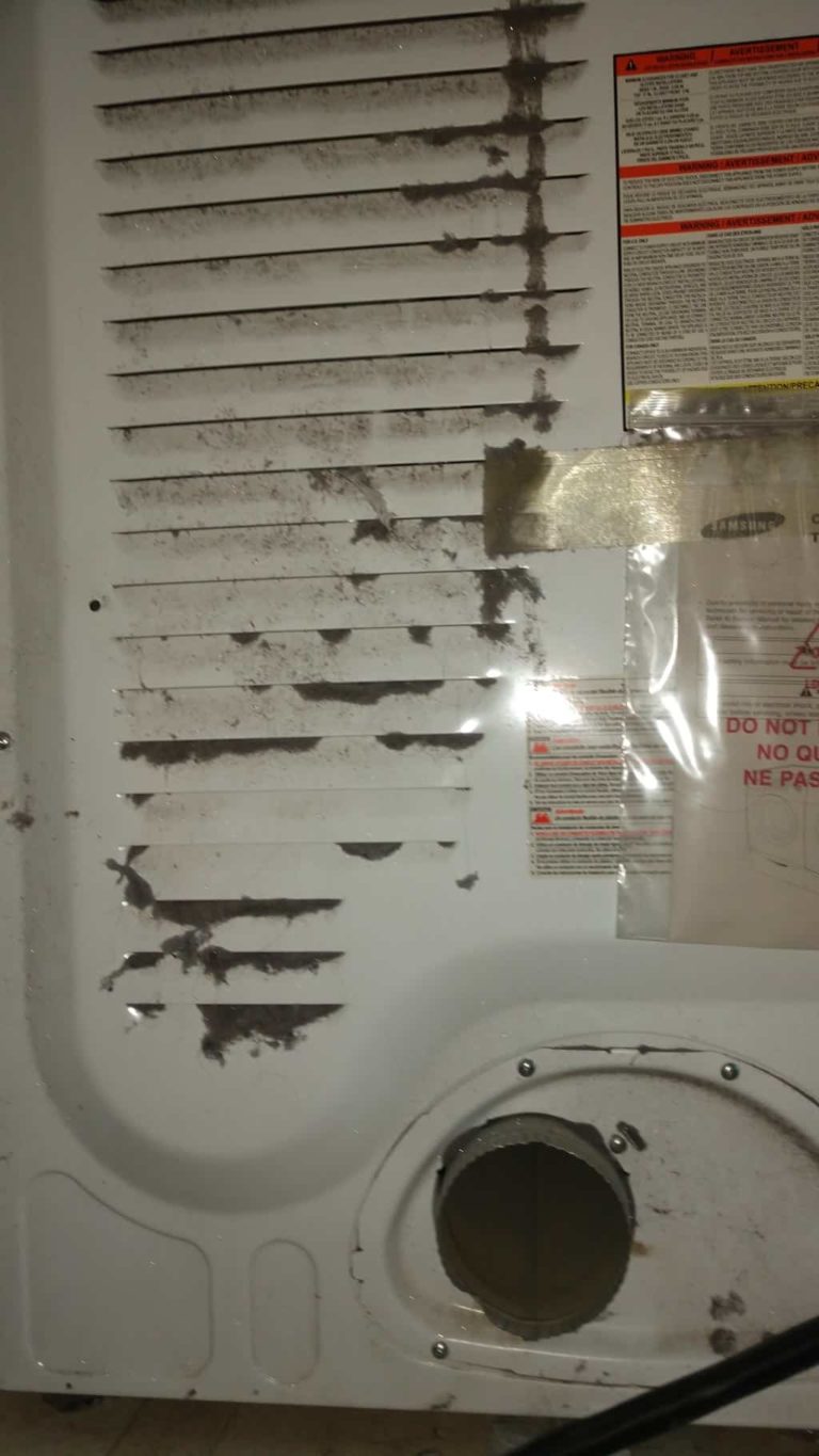 Picture of dryer intake vents clogged with lint in Gaithersburg, MD