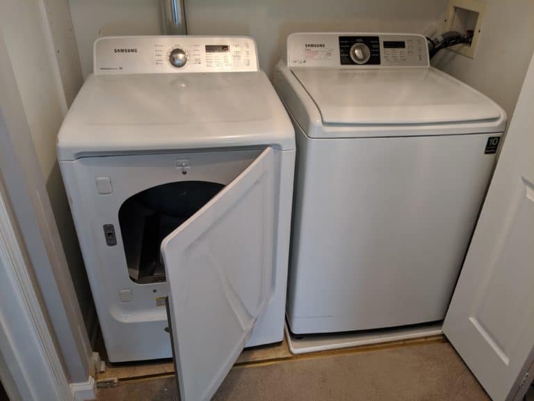 Picture of dryer door in New Market, MD that opens in the wrong direction.