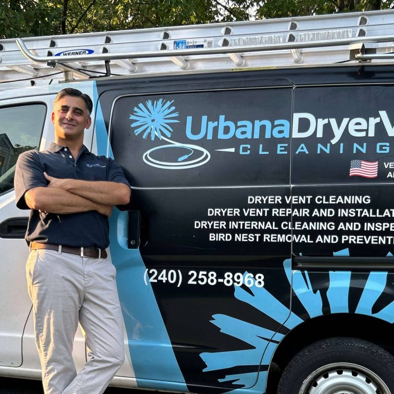 Dryer Vent Cleaning in Ballenger Creek, MD. Urbana Dryer Vent Cleaning Company at dryer vent cleaning job in Bellenger Creek, MD.